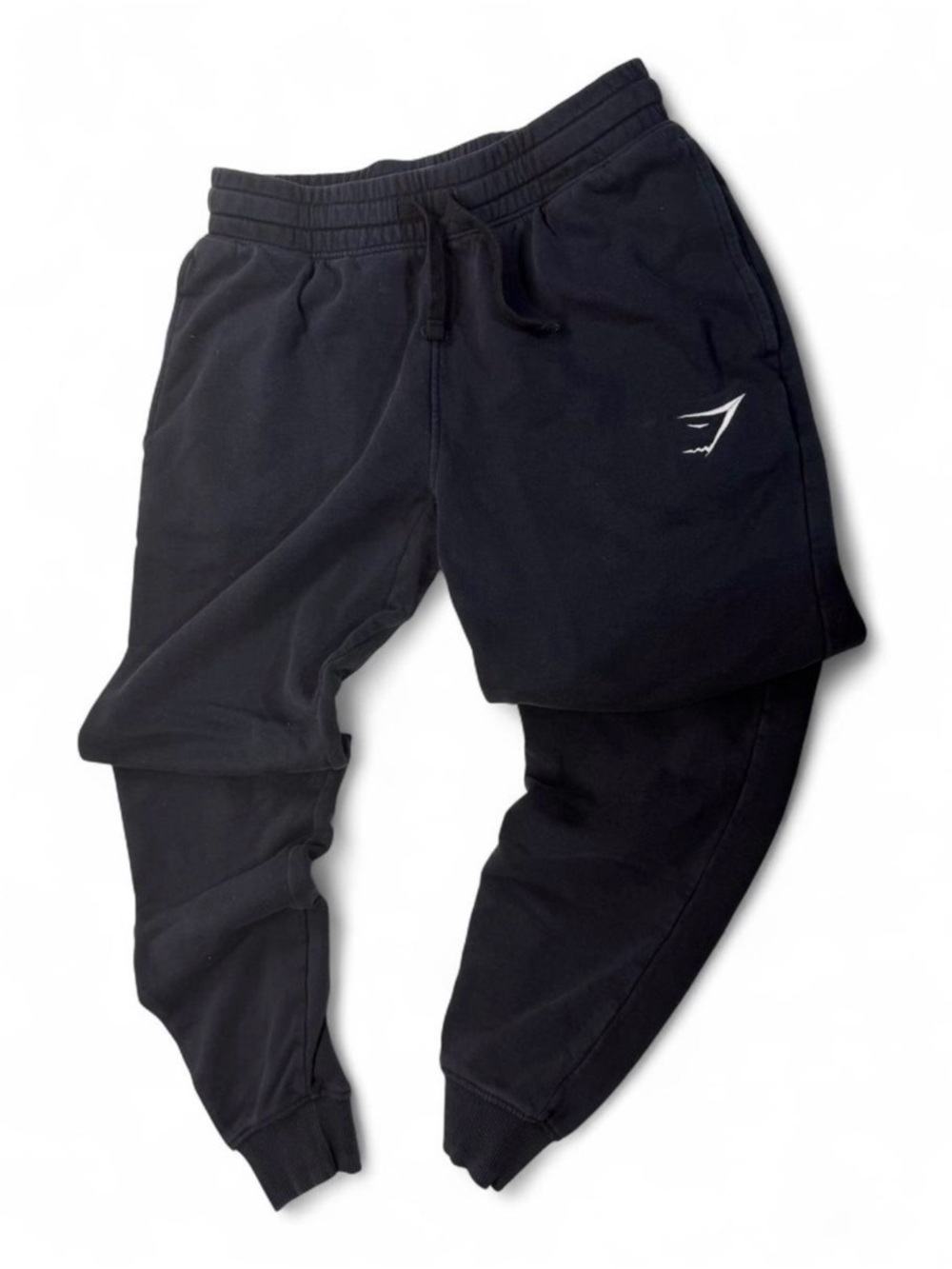 Gymshark Black Tapered Jogger Pants with Logo